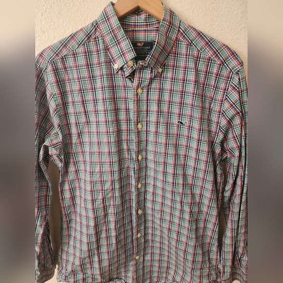 Mens Vineyard Vines Slim Fit Button Down Sz Medium - Picture 1 of 5